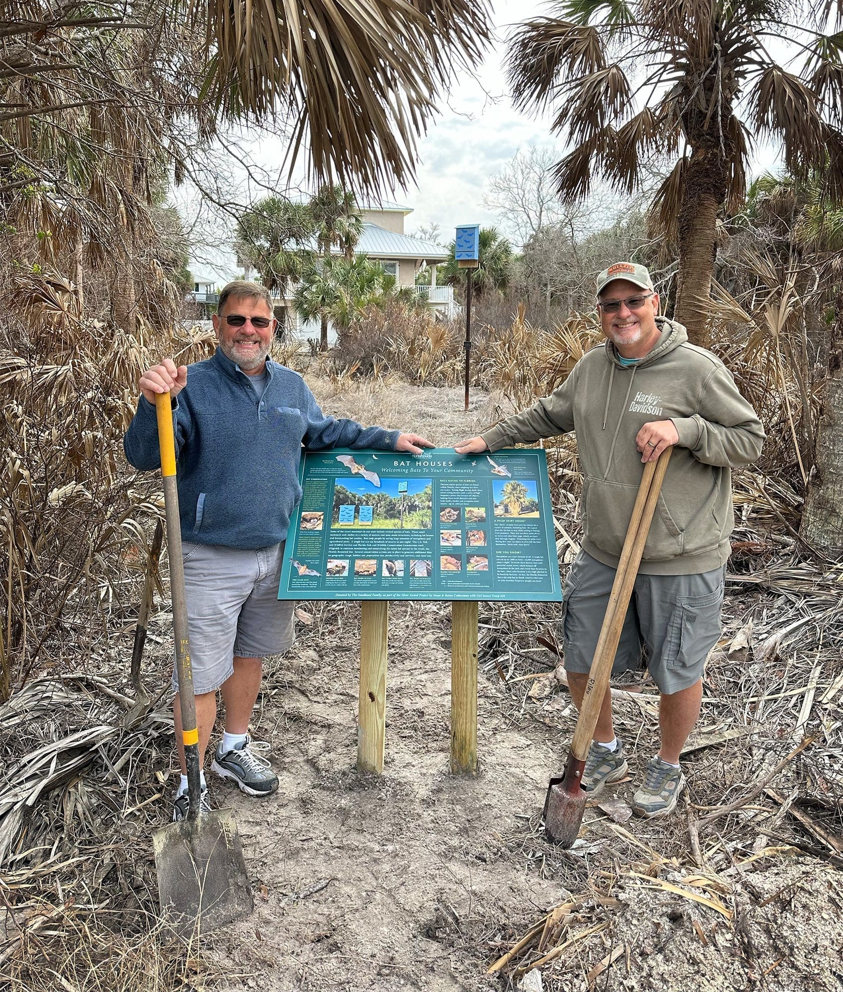 Volunteers Putting Up Educational Signs
