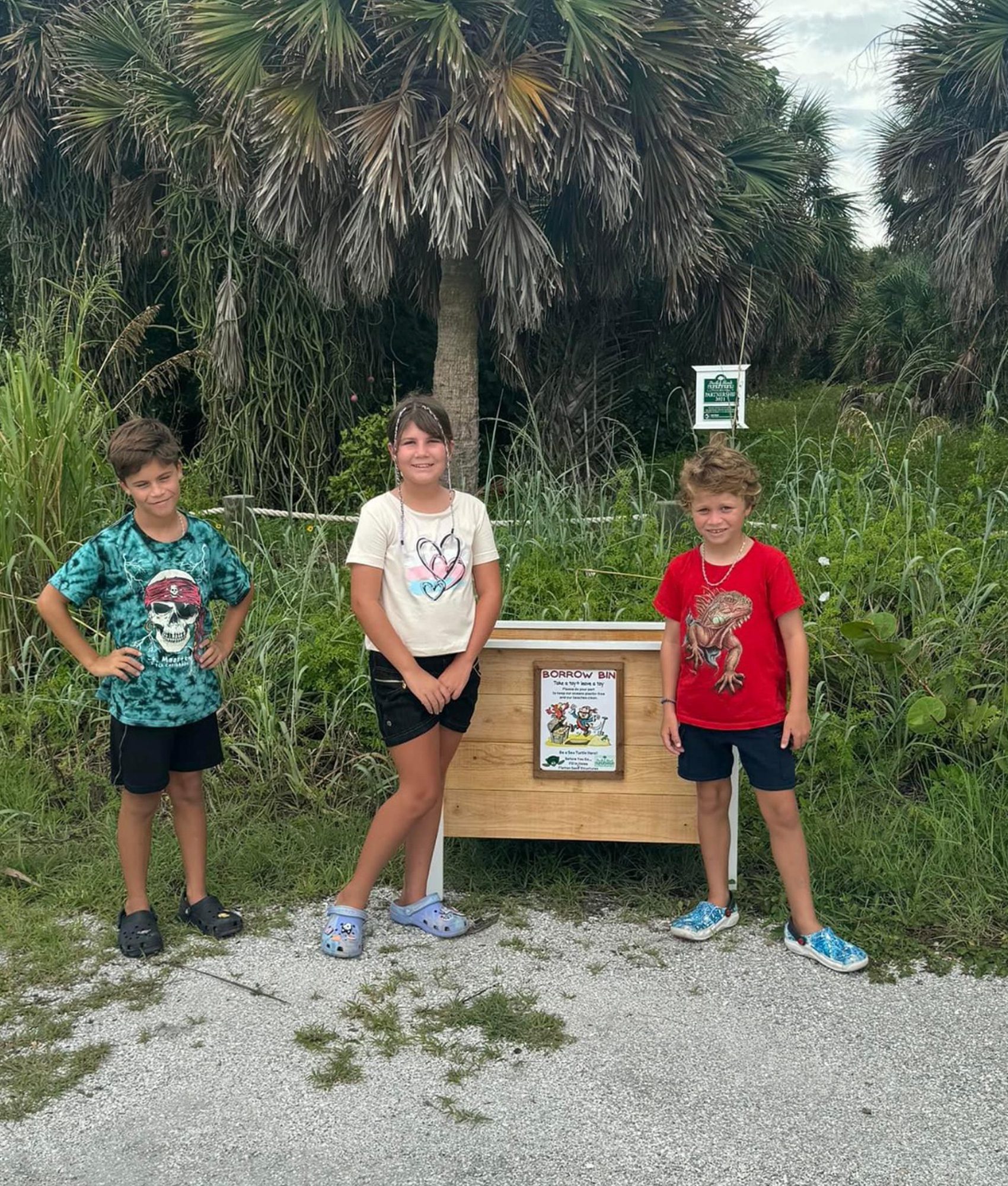 Young volunteers at our Bat & Wildlife Natural Habitat Preserve
