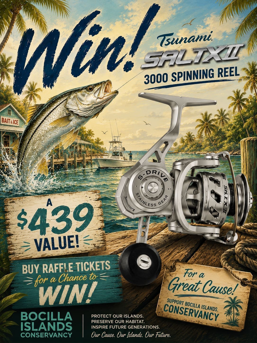 Fishing reel raffle jude